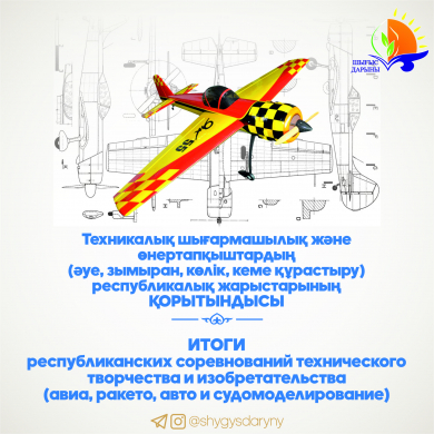 ИТОГИ участия в республиканских соревнованиях технического творчества и изобретательства (авиа, ракето, авто и судомоделирование)