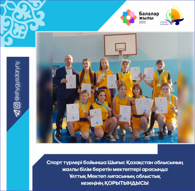 Итоги областного этапа Национальной Школьной лиги среди общеобразовательных школ Восточно-Казахстанской области по видам спорта Итоги областного этапа Национальной Школьной лиги среди общеобразовательных школ Восточно-Казахстанской области по видам спорта