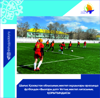 Итоги Национальной школьной лиги «Былғары доп» по футболу среди школьников Восточно-Казахстанской области Итоги Национальной школьной лиги «Былғары доп» по футболу среди школьников Восточно-Казахстанской области