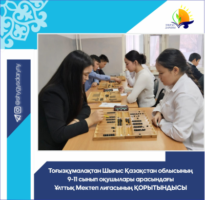 Итоги Национальной Школьной лиги среди учащихся 9-11 классов Восточно-Казахстанской области по тоғызқұмалақ