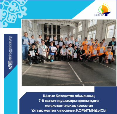 Итоги Национальной школьной лиги среди учащихся 7-8 классов Восточно-Казахстанской области  по легкоатлетическому кроссу